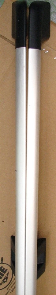 Baca de techo de aluminio plateado Volvo OEM Euro Rails para Volvo V70 XC70 01-07 Foto 3 de 4