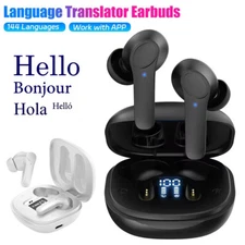 Translator Earbuds 144 Languages & Accents Two-Way Translation for iOS Android