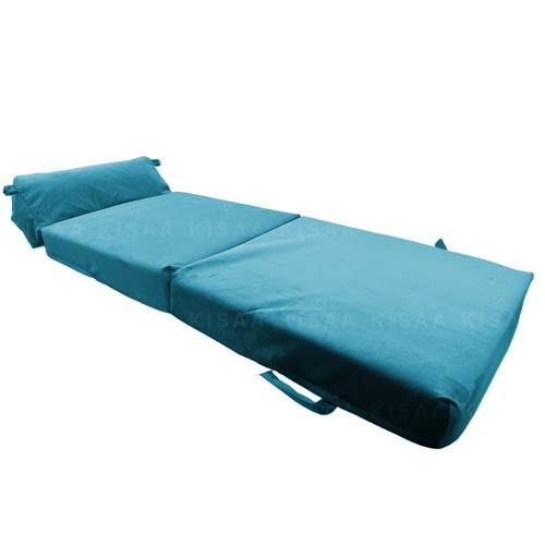 VELVET Fold Out Sofa Bed Sleep Over Guest Single Futon Sofa Z Bed Seat - Picture 35 of 37
