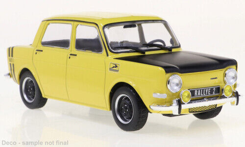 Simca 1000 Rallye 2 1970 yellow diecast model car WB124153 Whitebox 1:24 - Picture 1 of 1