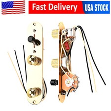 Gold Loaded Guitar Control Plate 2 Potentiometer Knob Switch for Tele Telecaster