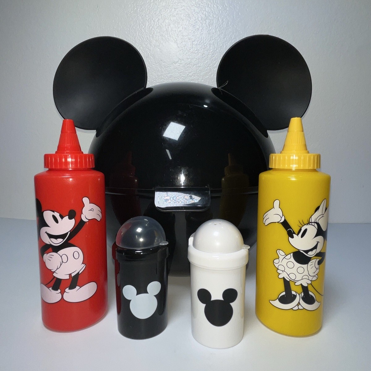Disney Mickey Mouse BBQ Mustard/Ketchup/Salt/Pepper Condiment