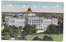 LIBRARY OF CONGRESS, WASHINGTON D.C. VINTAGE POSTCARD 1A96 UNPOSTED