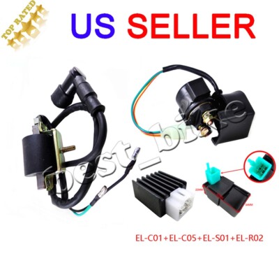 Ignition Coil CDI 50cc 90cc 125cc Regulator Rectifier Relay Chinese ATV Quad