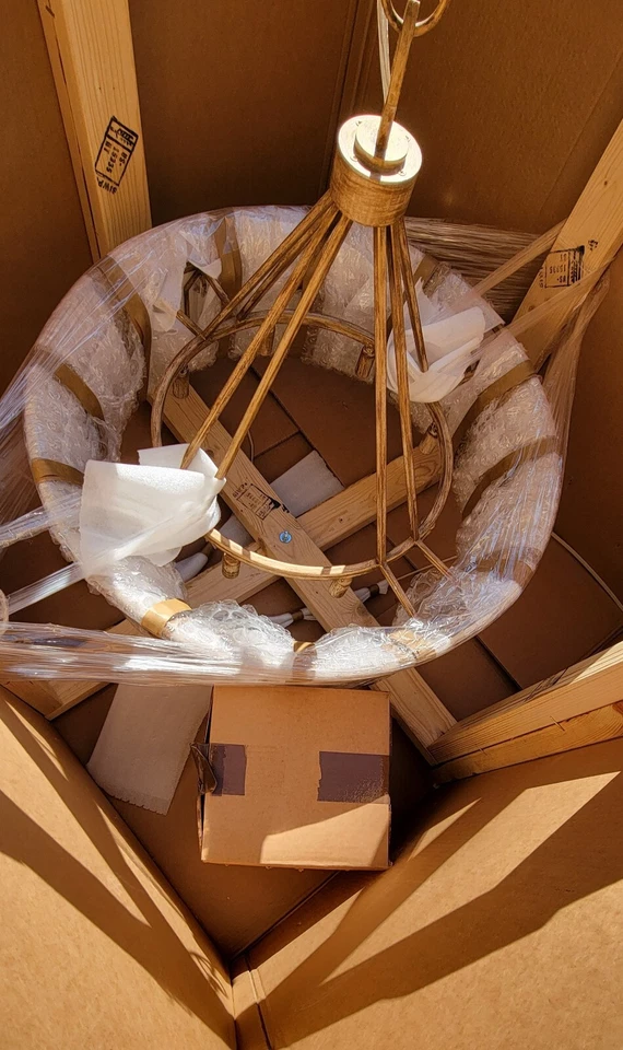 Lámpara de techo colgante Westminster 8 luces 31 pulgadas oro por bellas artes Foto 4 de 4