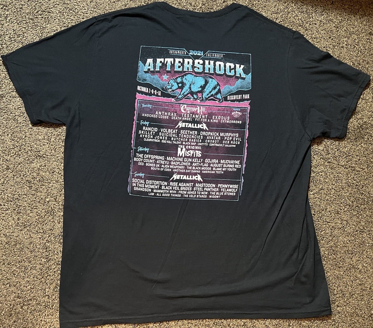 2021 Aftershock Music Festival Shirt Sacramento Metallica Cypress