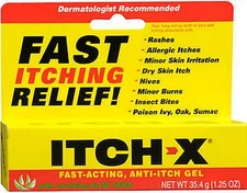 ITCH-X Anti-Itch Gel 1.25 oz PHARMACY FRESH --