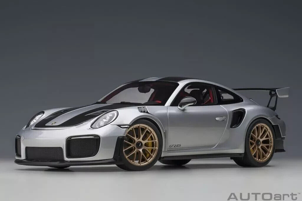 珍しい (991.2) 911 Porsche 1/18 GT2 Silver Package Weissach RS 乗用車