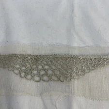 Vintage Ant. Silver Metallic Lace Trim 2 Pieces 4 & 2 1/2 Yd Siegmund Hirsch N Y