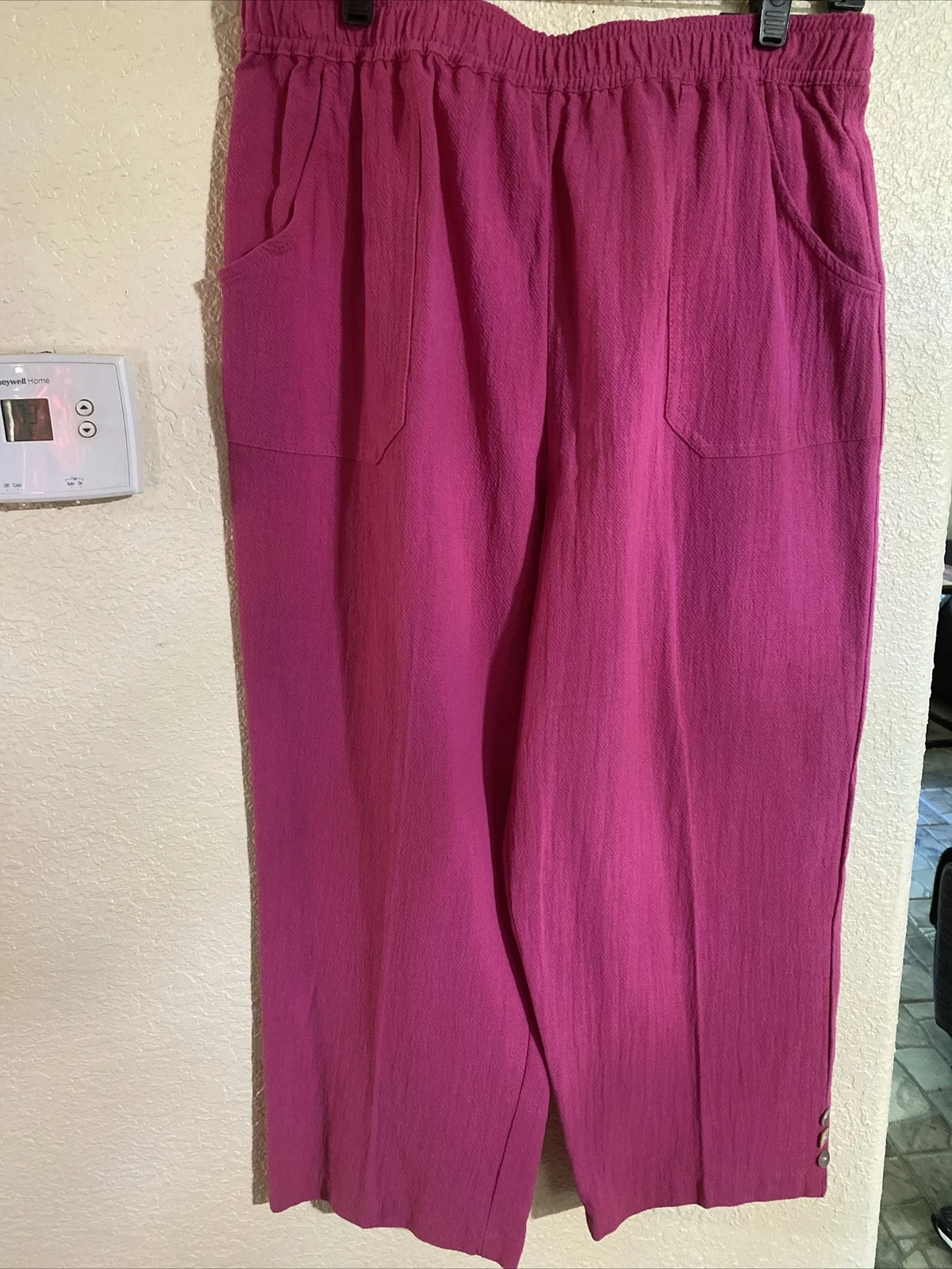 Alfred Dunner Classic Fit Pink Cotton capri Pants Size S NWT
