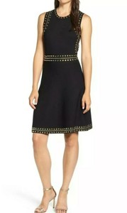 michael kors black gold studded dress