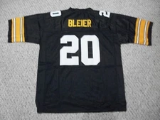ROCKY BLEIER Unsigned Custom Pittsburgh Sewn Football Jersey S-3XL Black/White