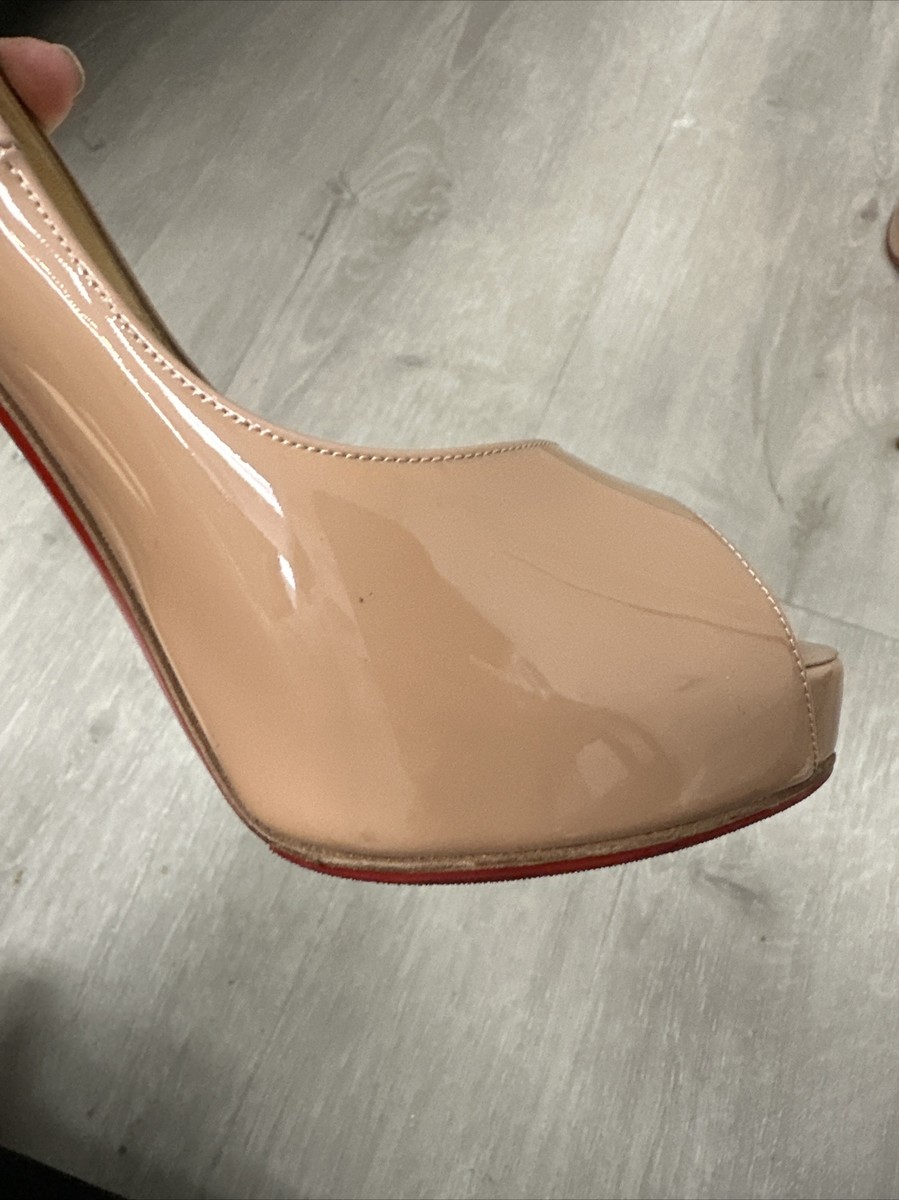 【新品♡サイズ38】ルブタン New Very Privé Red 完売のお品♡ Christian Louboutin Tan New Very Prive Patent Red Sole Pumps