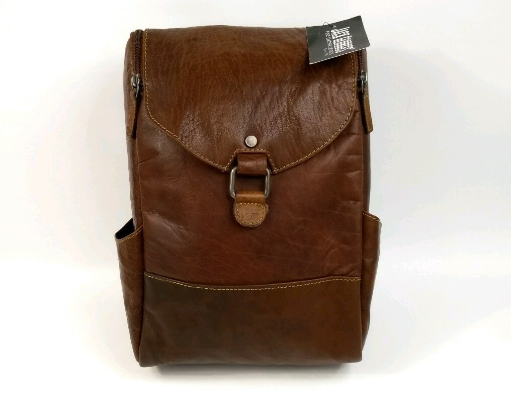 jack georges leather backpack