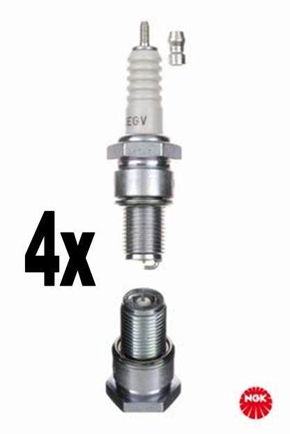 Bougies de qualite NGK BKR6EKC avec noyau en cuivre pour moteur Fiat Barchetta 1.8L