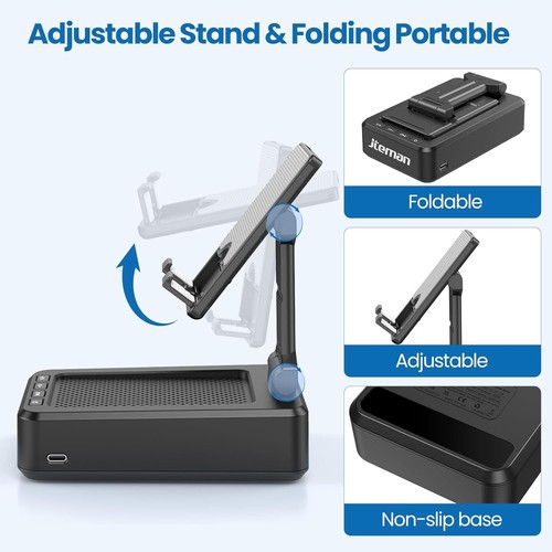 Cell Phone Stand with Wireless Bluetooth Speaker and Anti-Slip Base HD Surround - 第 6/17 張圖片