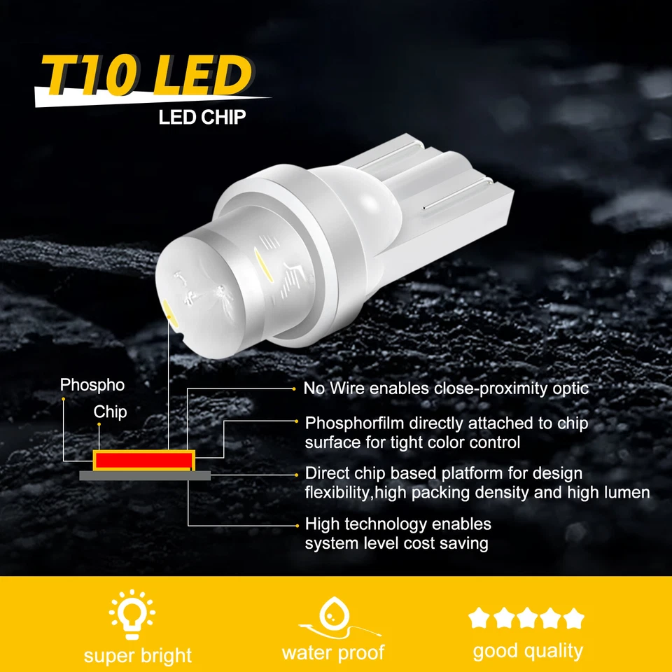 20x White LED Instrument Dash Cluster Gauge Light Lamp T10 168 194 2825 W5W - Image 2 of 4