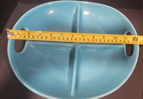 Plato para servir de cerámica dividido Destinos S.A. Portugal azul 12" Usado en excelente estado - Imagen 2 de 4