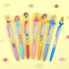 JUEGO DE 7 PIEZAS Princesa Disney 3 colores en bolígrafo figura papelería superior