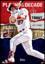 Mike Trout 2020 Topps Player of the Decade 5x7 Gold #MT-19 /10 Angels