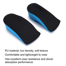 1 Pair PU 2-4cm Invisibility Comfortable Sports Half Height Increase Foot Cu AU