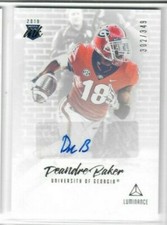 DEANDRE BAKER 2019 Panini Luminance ROOKIE RC AUTO 207/349 BULLDOGS N Y GIANTS