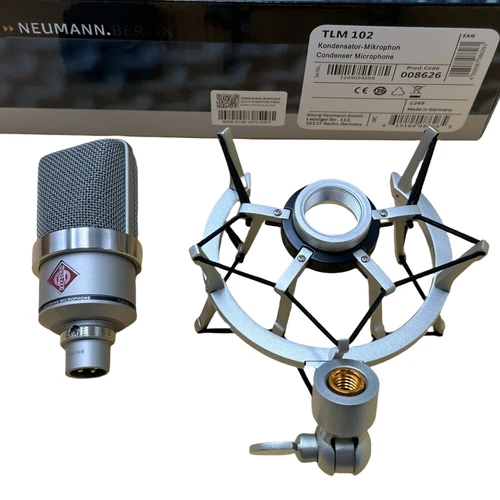 Neumann TLM 102 Large Diaphragm Condenser Microphone Studio Set w/Shockmount NEW