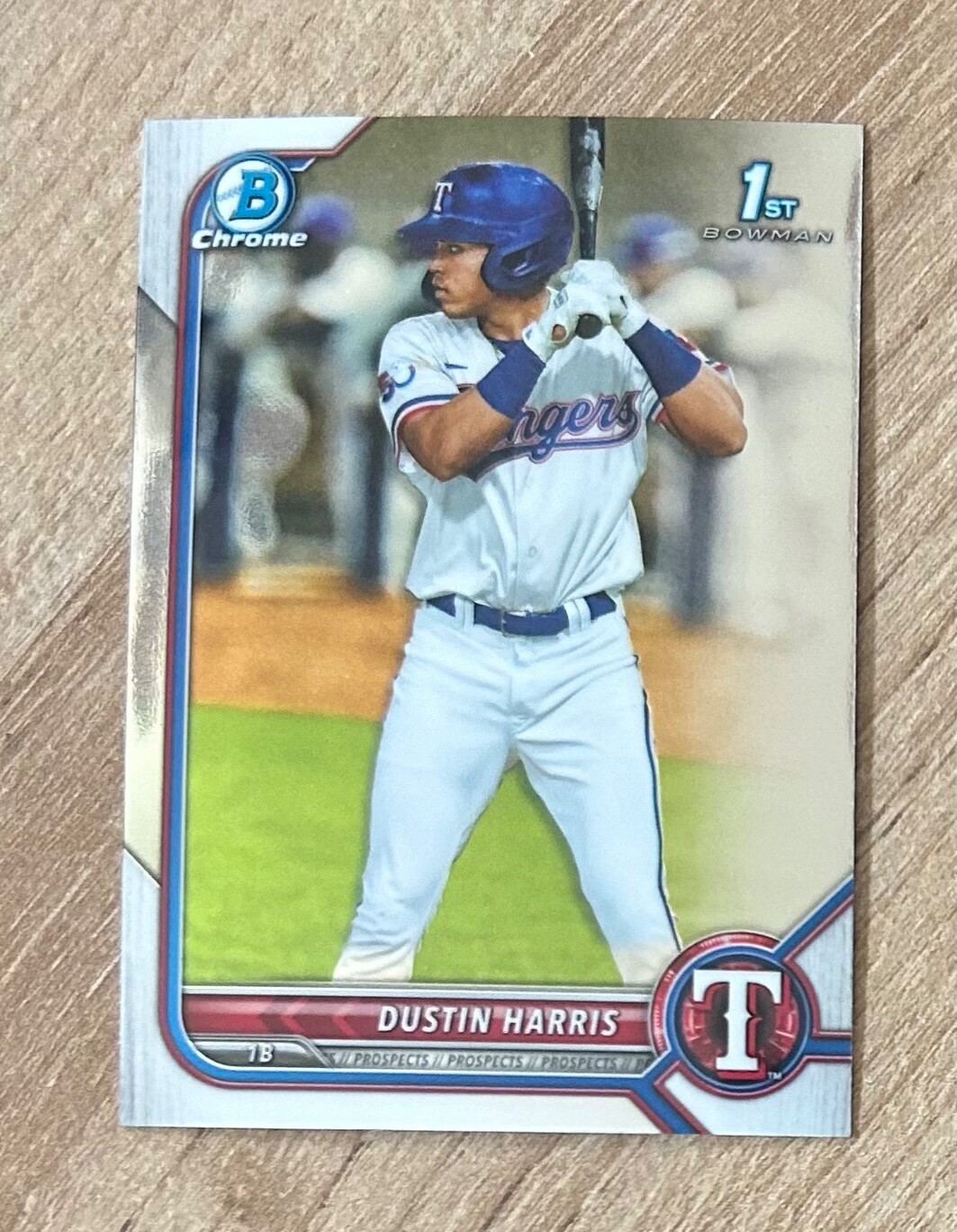 2022 Bowman Dustin Harris Chrome BCP119 1st Bowman Texas Rangers