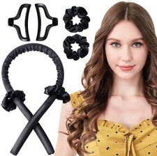 Heatless Curling Rod Silk Headband, No Heat Curls Rollers, Curlers with Ribbons