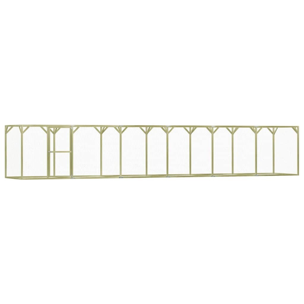 BD - BD Gallinero de madera de pino impregnada 1,5x9x1,5 m