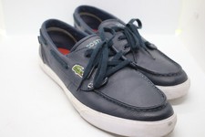 Lacoste Keel Sep 2 Azul Cuero Mocasín Cubierta Barco Zapatos Informales Talla EE. UU. 12 UE 46