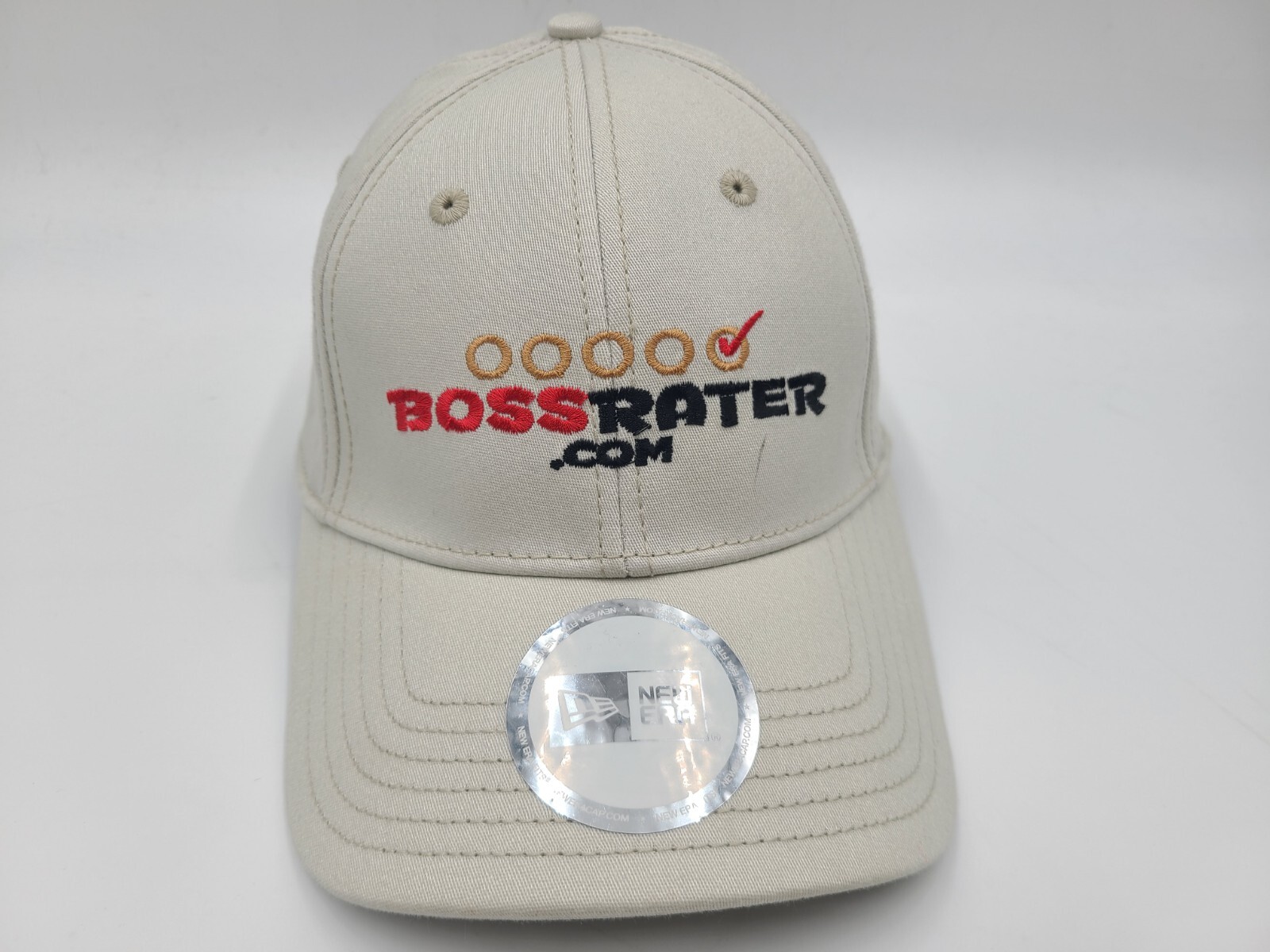 Vintage Boss Rater Com New Era Flex Fitted M-L Hat Cap Baseball Men Women Beige