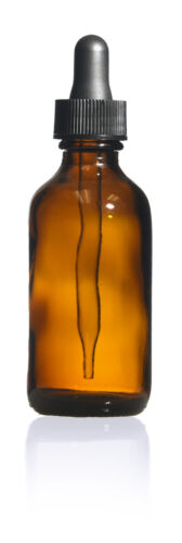 80 pièces 2 oz [60 ml] bouteilles en verre rond AMBER Boston avec compte-gouttes à l'épreuve des enfants - Photo 1 sur 5