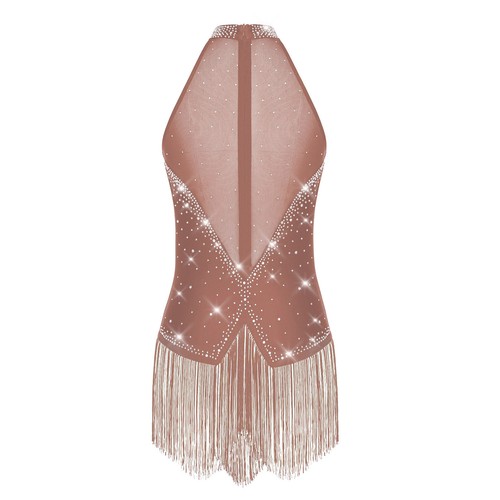 Damen Kleider Stadium Tanzbekleidung ChaCha Kostüm Nachtclub Outfit Bar Strass - Bild 65 von 90