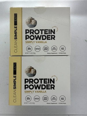 Clean Simple Eats Protein Powder Vanilla 2 x 10pk, BB 3/2027, FREE SHIPPING!!