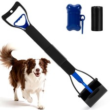 Pooper Scooper with Bags, 32" Long Handle Dog Poop for 32", Grey