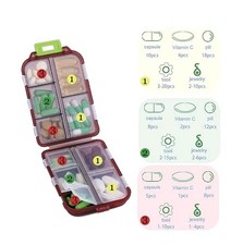   PORTABLE PILL CASE BOX WEEKLY TRAVEL PILL ORGANIZERS FOOD GRADE PP PLASTIC