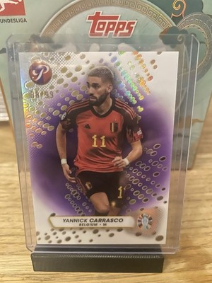 Topps UEFA Euro 2024 2023 Topps Pristine Road Yannick Carrasco Purple /99 #13