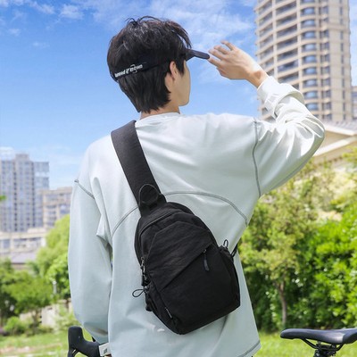 Men's Chest Bag, Fashionable Chest Messenger Bag, Niche Waist Bag, Large-Capacit