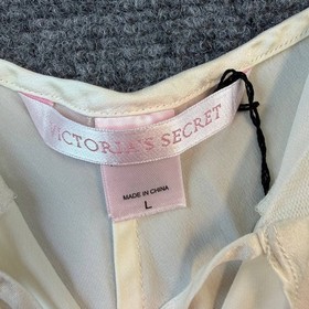 Vintage Victoria&rsquo;s Secret Lace Teddy Bodysuit Cream Spaghetti Strap Size L