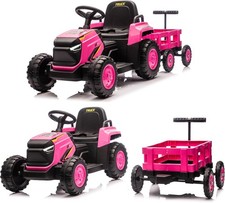 12V Kids Ride-On Tractor W/ Detachable Garden Cart  Remote Control for Ages 3-8