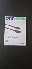 Onn USB-C Cable 60w Black 10ft Fast Charging