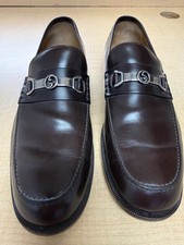 Gucci Mens Loafers with GG Silver Buckle