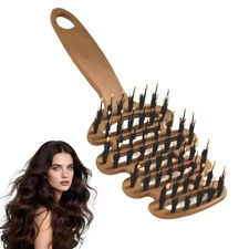 Cithway Volumizing Boar Bristle Hair Brush, Smoothing Dual-Style Hair Brush