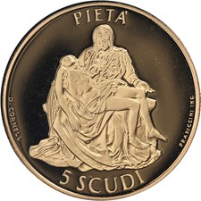 1996 San Marino 1/2 Ounce Gold 5 Scudi Michelangelo Pieta Proof 91.6% Fine ST... 5060.00 per troy oz