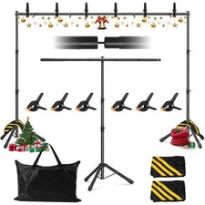 3-in-1 Telescopic Backdrop Background Support Stand Adjustable With Carrying Bag