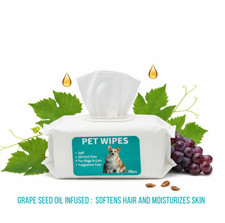 Wipes for Dogs and Cats, Hypoallergenic, Cleaning, Grooming Paws, Body and Butt