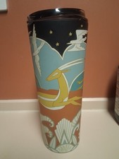 Mike Wilcox + Starbucks Stainless Steel Antelope Tumbler 16 Oz Art Deco New NWT
