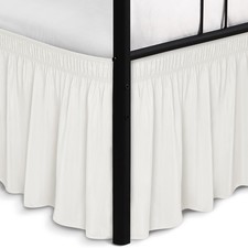 Biscaynebay Wrap Around Bed Skirts with Split Corners for King Beds 15" Drop,...