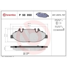 Juego De Pastillas De Freno Brembo P50050 Prime Line para Mercedes Benz